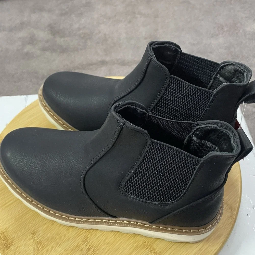 Deer Stags Jameson Junior Boys‎ shoes Boots Ankle -Black size 5M NWT